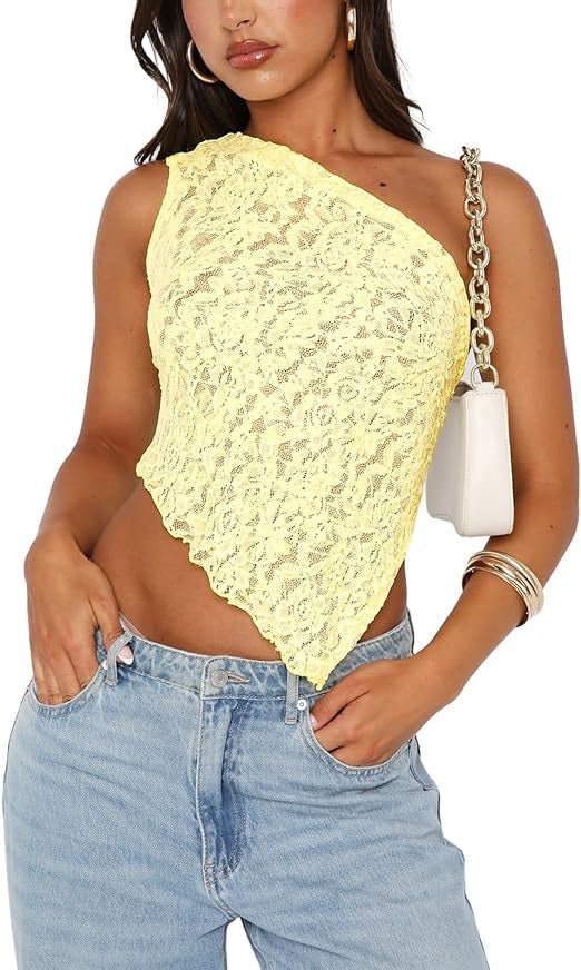 Chic Lace Asymmetrical Top – Backless Style, Streetwear Vibes - Artsi Chic Boutique