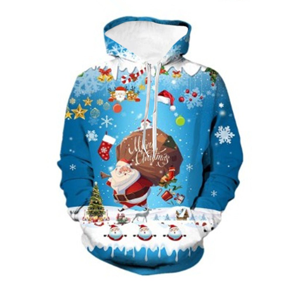 Festive 3D Christmas Pullover Hoodie – Holiday Spirit in Every Stitch - Artsi Chic Boutique