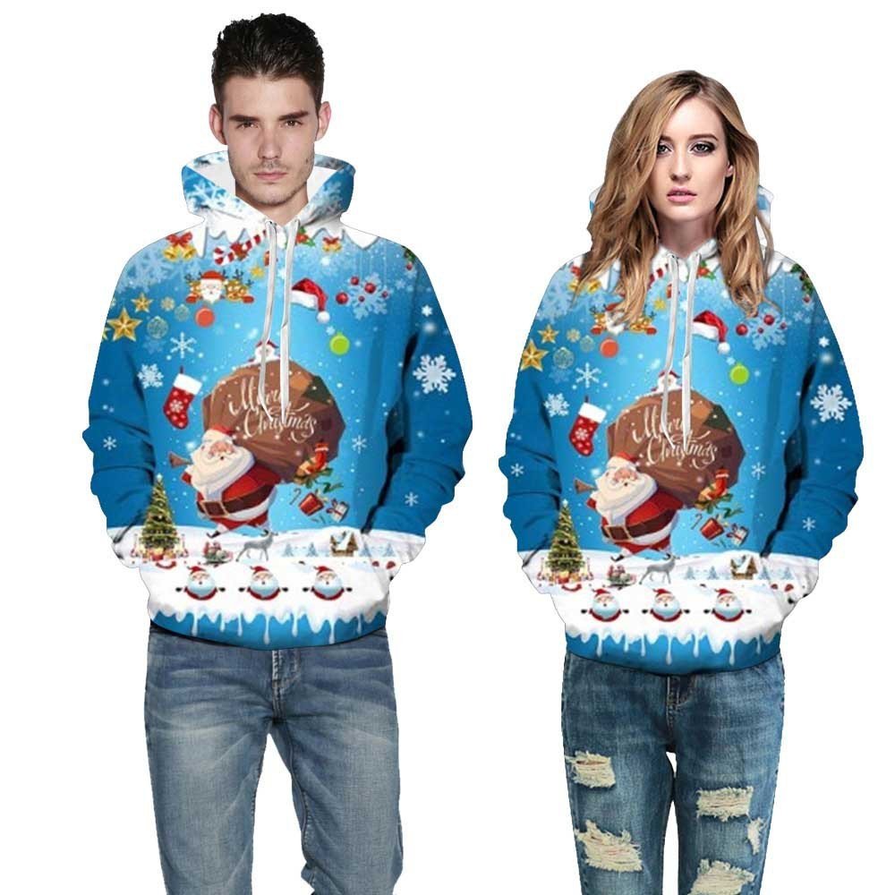 Festive 3D Christmas Pullover Hoodie – Holiday Spirit in Every Stitch - Artsi Chic Boutique