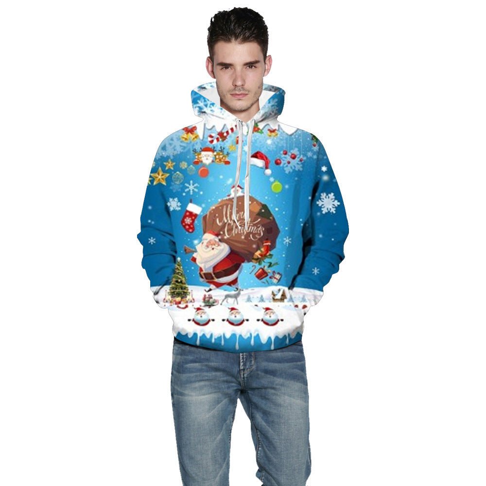 Festive 3D Christmas Pullover Hoodie – Holiday Spirit in Every Stitch - Artsi Chic Boutique