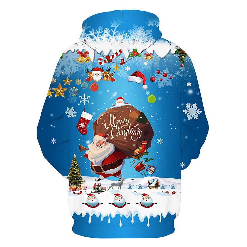 Festive 3D Christmas Pullover Hoodie – Holiday Spirit in Every Stitch - Artsi Chic Boutique